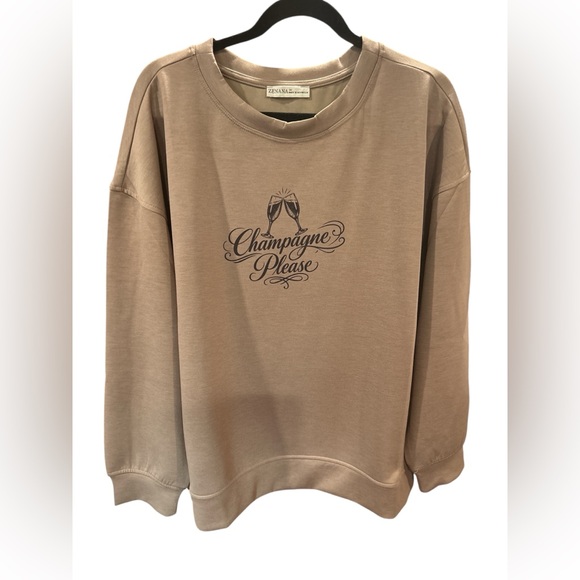 Zenana Tops - Zenana PLUS SCUBA ROUND-NECK SWEATSHIRTS